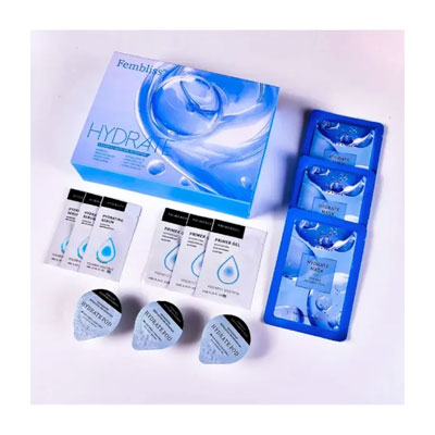 کیت مربعی فمبلس پلاژن آبرسان Hydrate حاوی سرم افتر + ماسک افتر